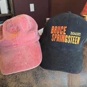 Bruce Springsteen Magic Black Cap and Pink Embroidered Cap